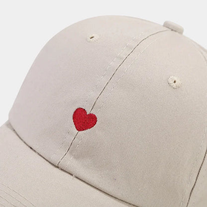 Baseball Caps Heart Love Embroidered Visor Hats