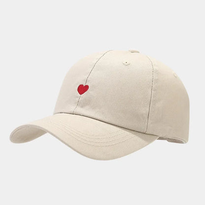 Baseball Caps Heart Love Embroidered Visor Hats